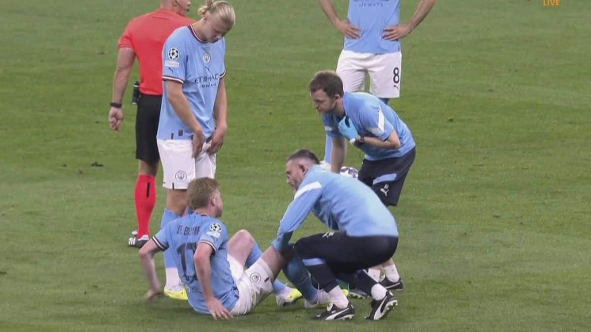 De Bruyne suffers another injury in a Champions League final 