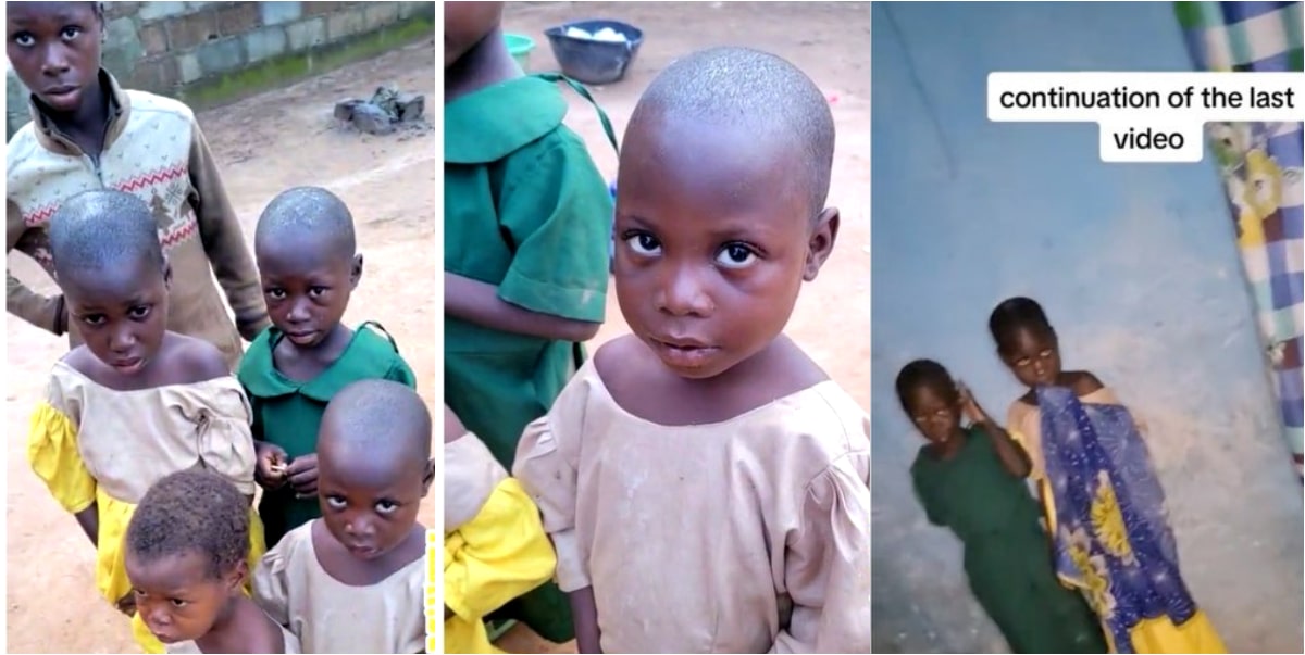 Lady finds 5 children living in uncompleted building after parents abandoned them