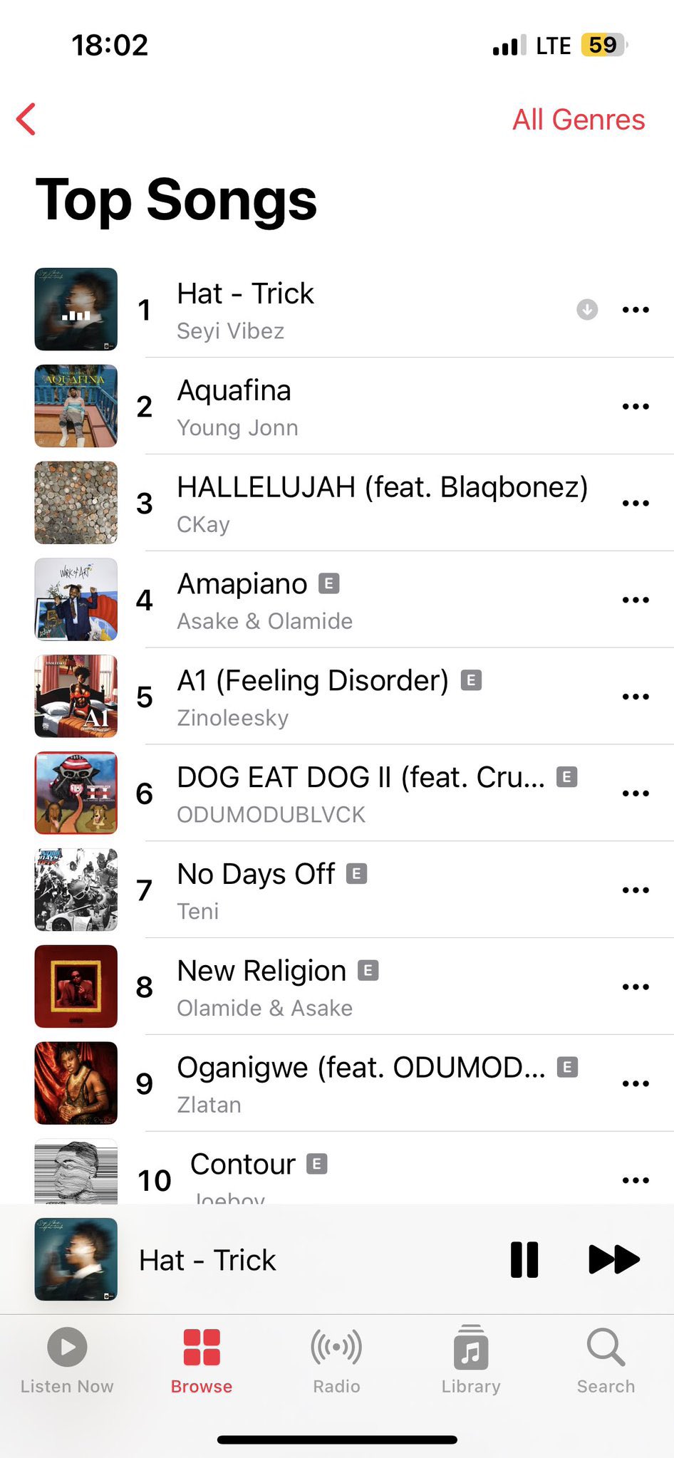 Seyi Vibez hits No 1 on Apple Music despite Zinoleesky saying he can't even with help of 'babalawo'