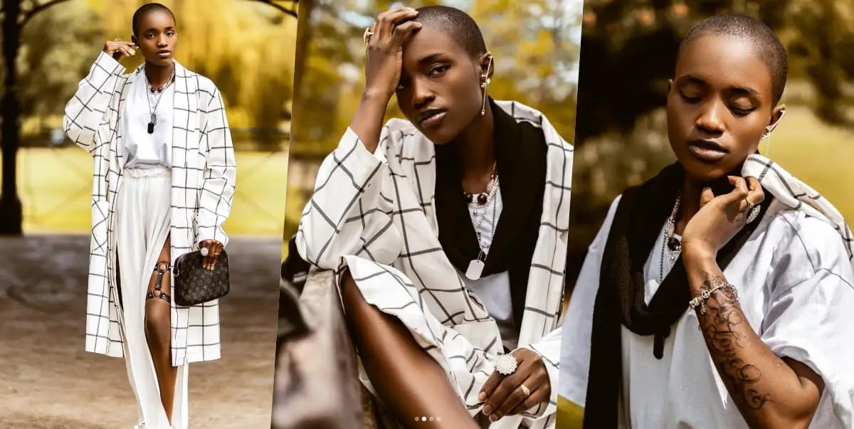 Bukunmi Oluwasina speaks as she shows off her tattoos.