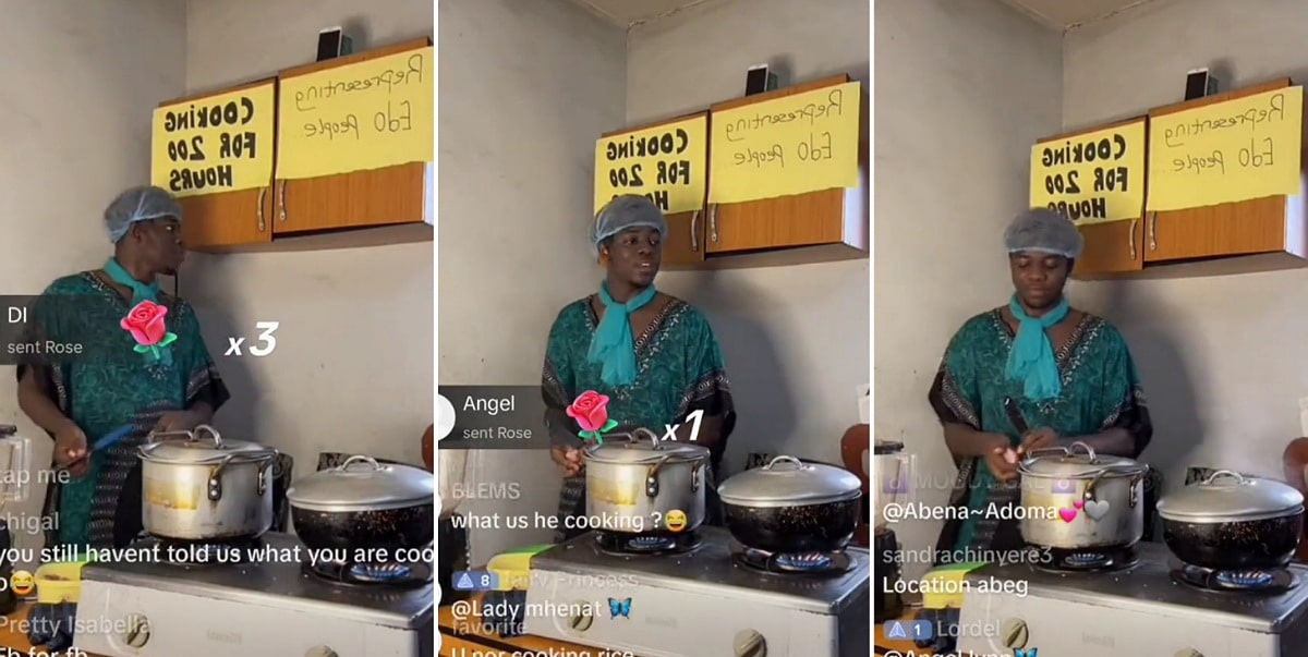 "Hilda don buy market" - Netizens react as another Chef begins 200-hours Cook-a-thon