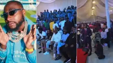 Davido causes commotion in church