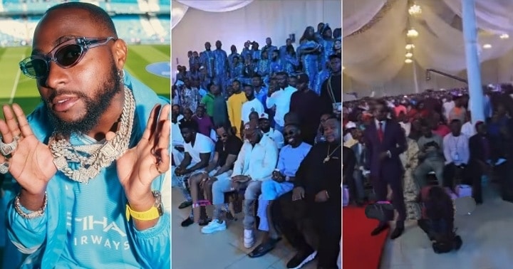 Davido causes commotion in church