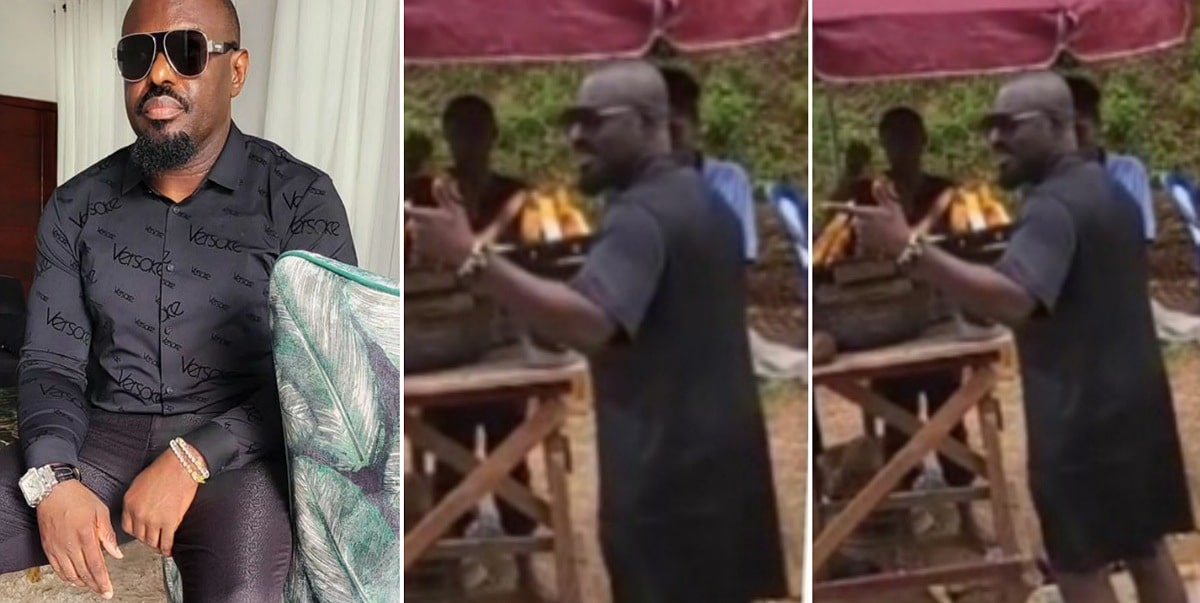 Jim Iyke spotted with roadside corn seller, stirs reactions (Video)