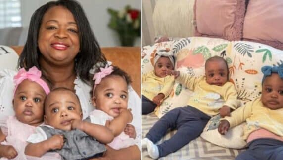 Woman proves doctors wrong, gives birth to triplets 8 years after being told she can't have kids