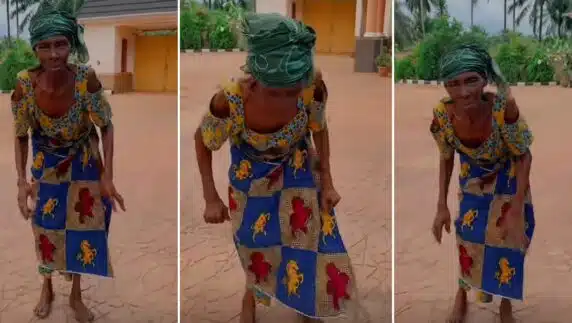 Netizens react as elderly woman shows off flawless dance moves (Video)