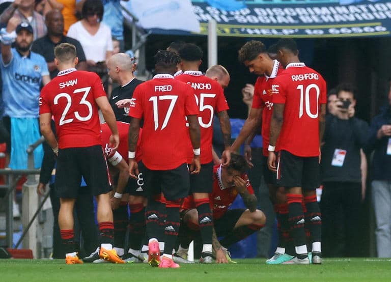 Lindelof was hit in face by object thrown from crowd during FA cup final