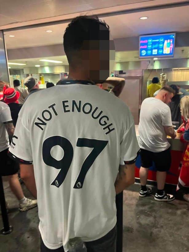 Manchester United fan arrested for wearing highly offensive shirt