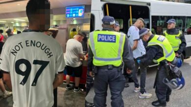Manchester United fan arrested for wearing highly offensive shirt