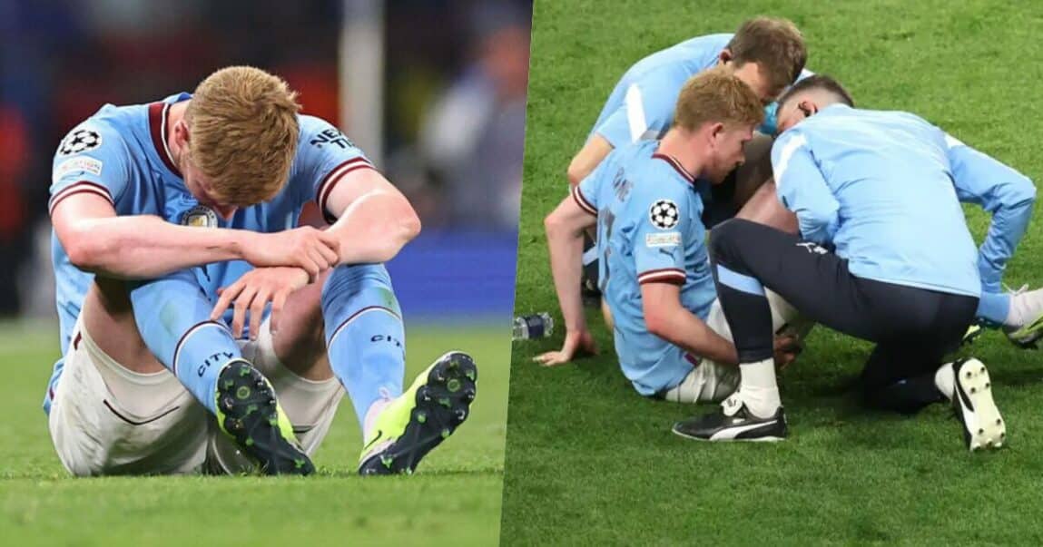 De Bruyne suffers another injury in a Champions League final