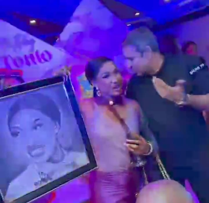 Speculations as Tonto Dikeh flaunts mystery man at 38th birthday party. 