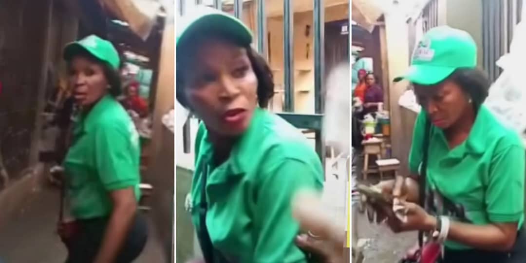 "She said it's Tinubu's order" - Market woman cries out after lady demanded ₦100 from her