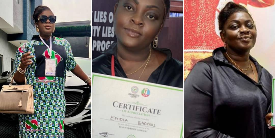 Eniola Badmus’ ‘appearance’ while receiving certificate of appreciation causes buzz