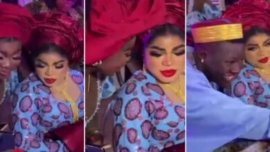 “Bombastic side eye” - Reactions trail video of Bobrisky’s encounter with a fan at an event (Video)