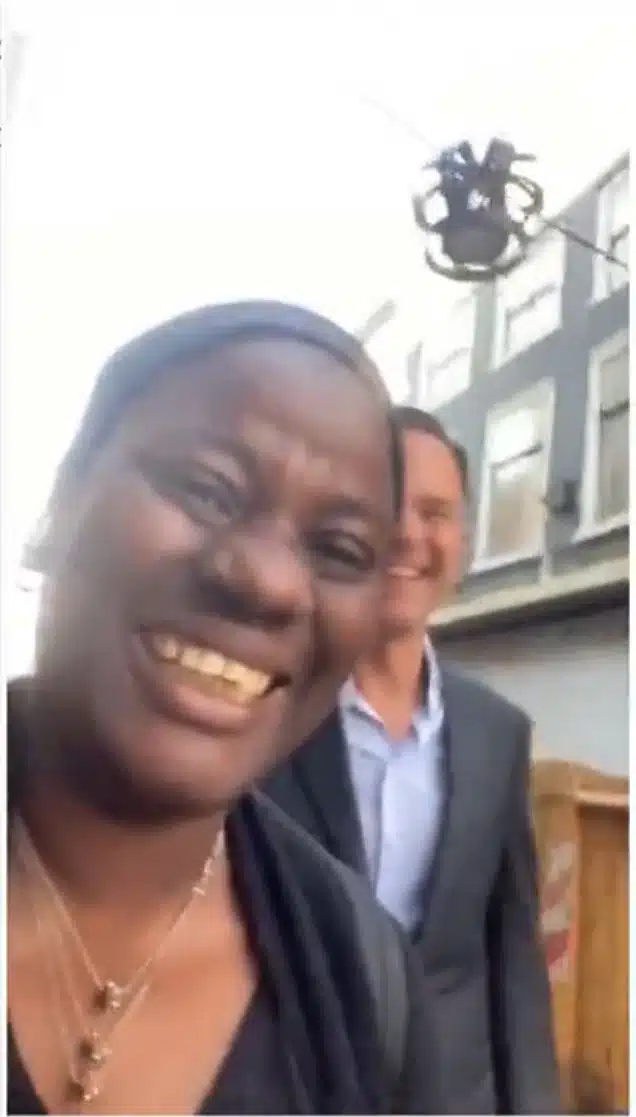 Lady causes stir as she walks side by side Prime Minister of Netherlands (Video)