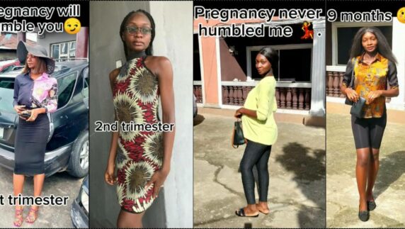 "Pregnancy never humbled me" — Lady shows off stunning 9-months journey (Video)