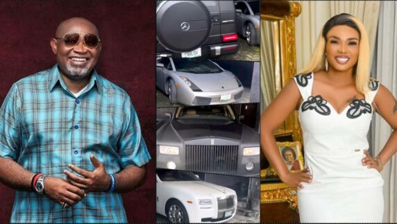 Paulo Okoye shows off his fleet of cars, Iyabo Ojo reacts