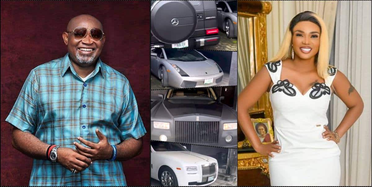 Paulo Okoye shows off his fleet of cars, Iyabo Ojo reacts