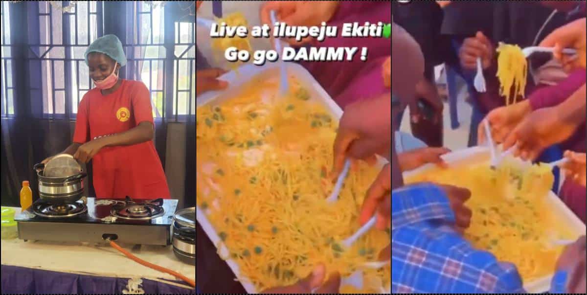 Fans rush Chef Dammy's food, vows for its delicious taste (Video)
