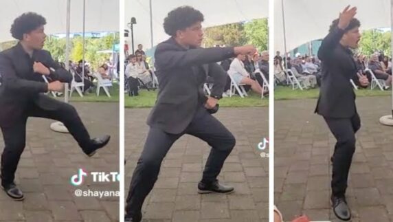 Teen haka mother TikTok graduation