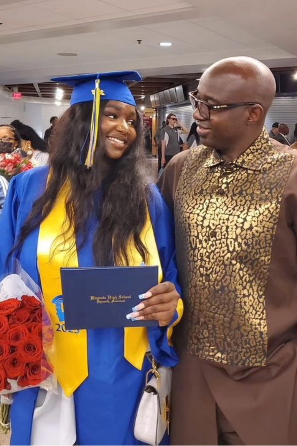 Mercy Aigbe husband, Kazim Adeoti celebrates daughter as she graduates from High school