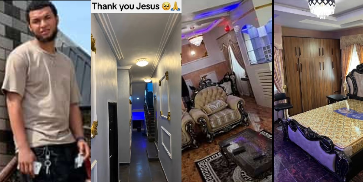 Obi Cubana's house no fine pass this one" - Netizens in awe as young Nigeria man shares self-built stunning mansion