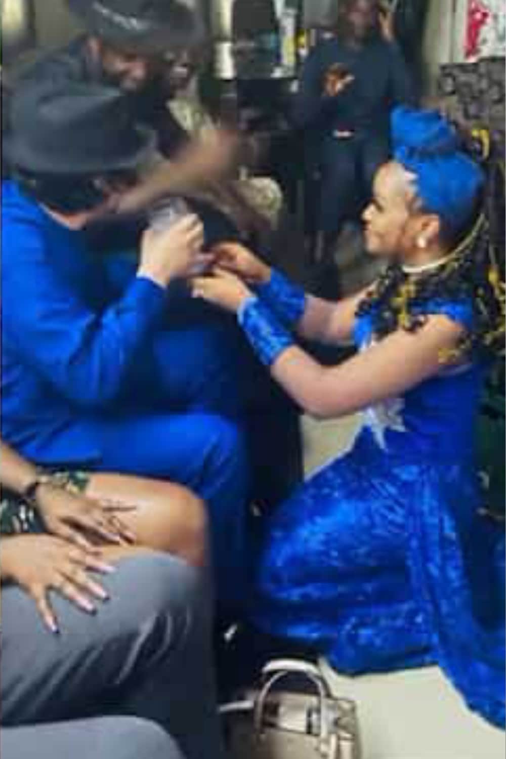 "Finally we made it" - After one year of chatting online, American man flies into Nigeria, marries young lady (Video)