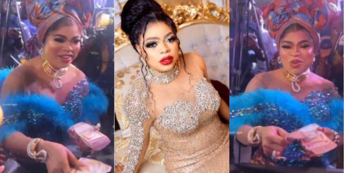 Bobrisky causes a stir as he makes N500 notes rain at party (Video)