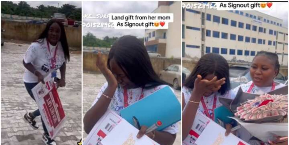 Nigerian Lady Overwhelmed With Emotion As Her Mother Surprises Her With