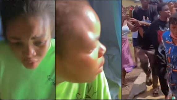 "That one girl wey open the car na weray" — 4 girls fight over boyfriend