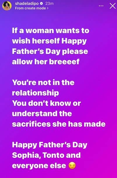 "Allow women celebrate 'Father's Day' — Shade Ladipo lauds single mothers