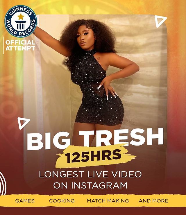 Big tresh Nigerian Lady on quest for longest live video on Instagram