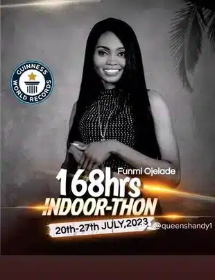 "My 2.5gig data is finishing" - Lady embarking on 168 hours indoors Guinness World Record begs for data