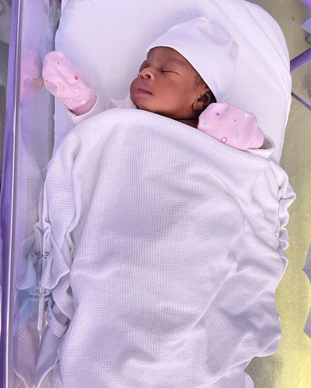 Olaitan Sugar over the moon as she welcomes baby girl