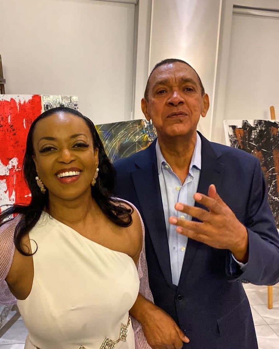 Outrage as ex-minister, Diezani Alison pose with Ben Bruce at son's graduation in UK