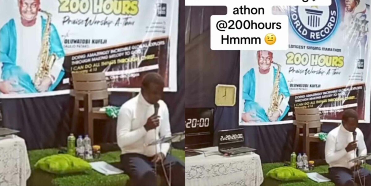 Nigerian man begins 200-hour sing-a-thon