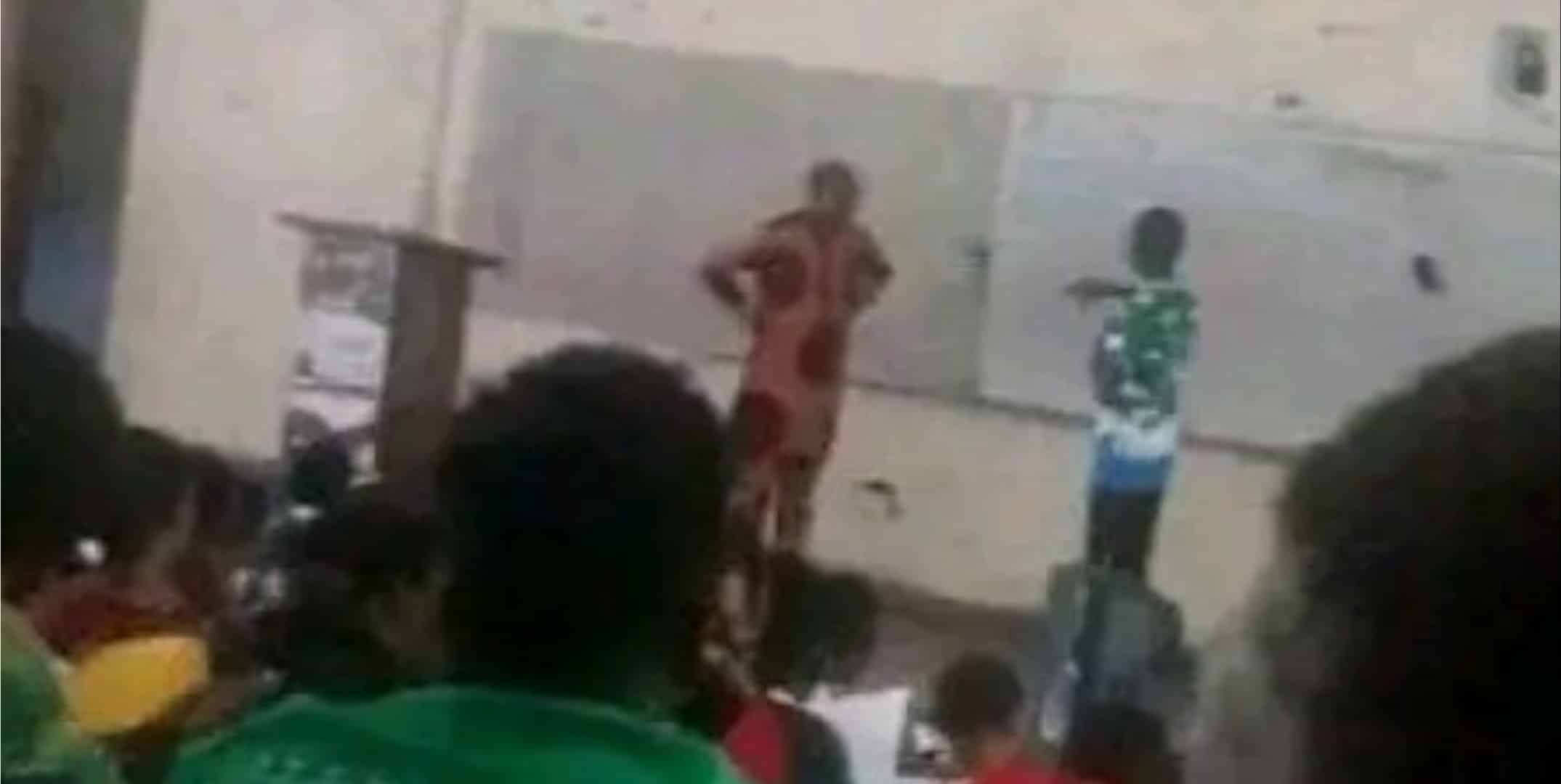 "Him never wan graduate" – Reactions as 100-level student boldly corrects lecturer in class 