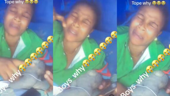 Lady places curses on boyfriend for dumping her after impregnating her (Video)
