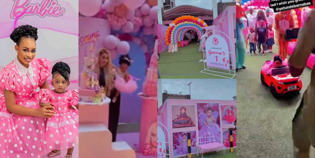 Yetunde Barnabas holds spectacular Barbie-themed birthday bash for her daughter's first birthday