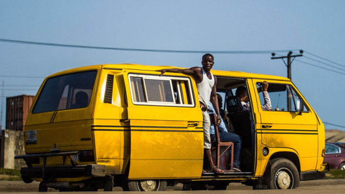 Man damages lady's phone after she playfully hits his bald head in a bus