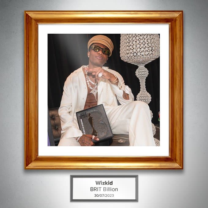 Wizkid sets new record in UK with over a billion streams, receives BRIT Award