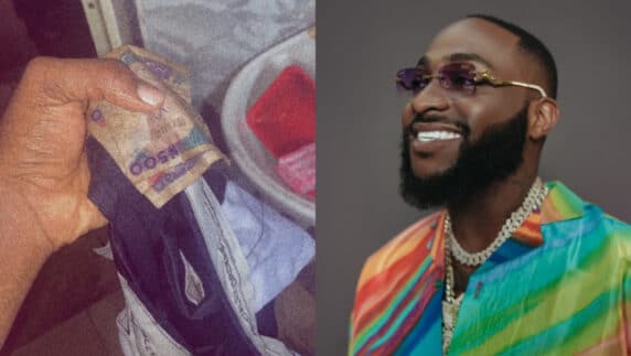 Man calls on Davido for reward after returning N500 found in employer's clothes
