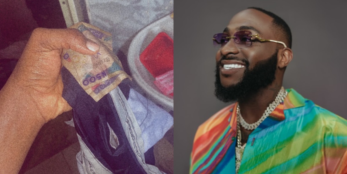 Man calls on Davido for reward after returning N500 found in employer's clothes