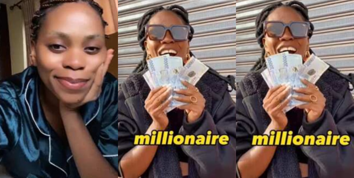 "From N150k to millionaire" - Lady jubilates as she visits Guinea Republic, converts her Naira to GNF, amasses 1.5 million GNF (Video)