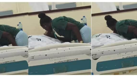 nurse caught kissing male patient in hospital bed