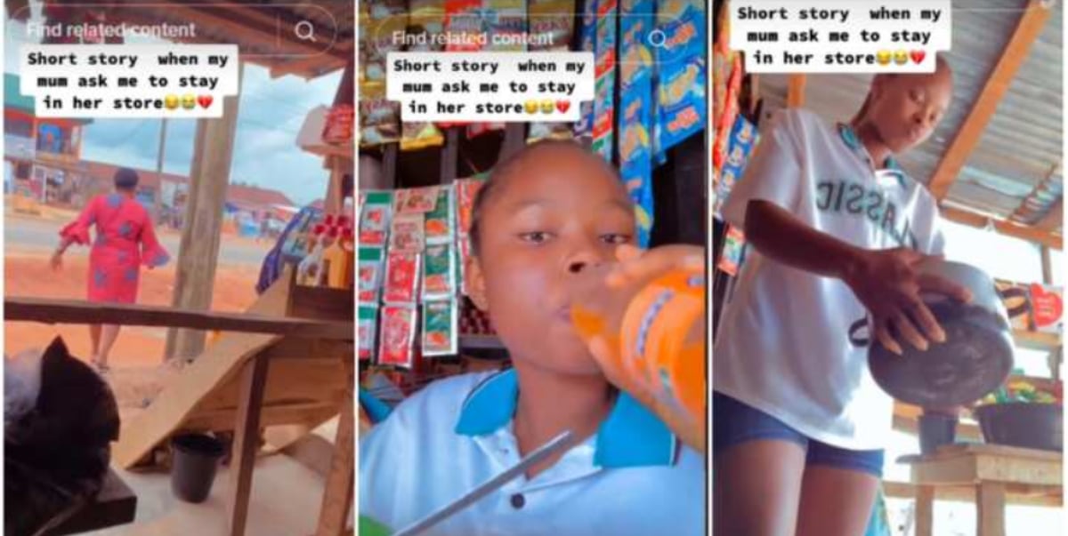 Moment mother asked lastborn to help stay in her provision shop (Video)