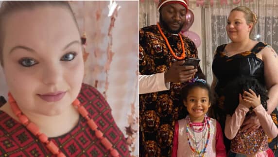 "People can be bad. Where is humanity?" - German woman fumes after troll claims her Nigerian husband married her for 'Passport'