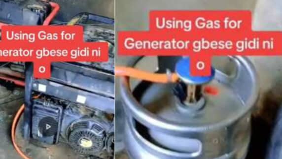 Woman disappointed as her generator gulps 12kg of gas in 7 Hours while trying to cut costs (Video)