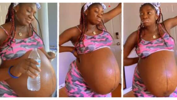 "Me wey talk say if I born boy, I go spoil am" - Heavily pregnant woman worries over lack of baby supplies as delivery date nears (Video))