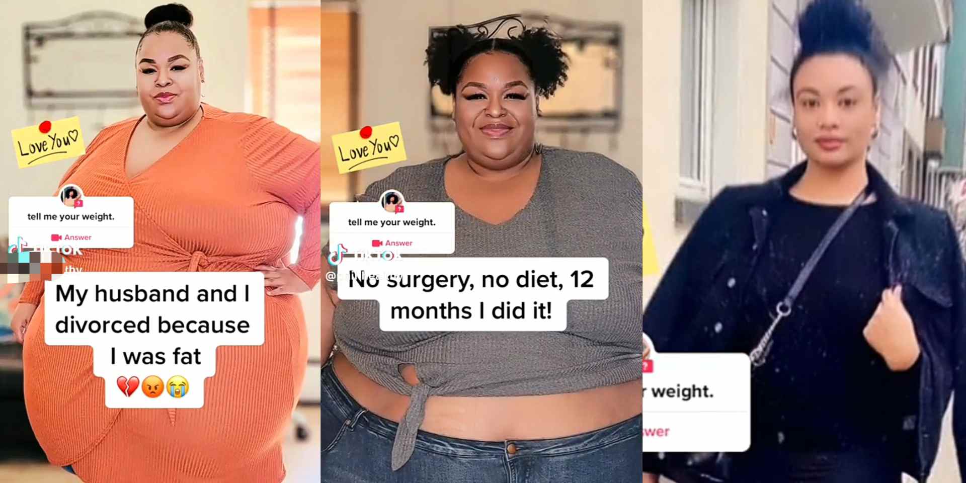 "My husband divorced me because I was fat" Lady shares jawdropping